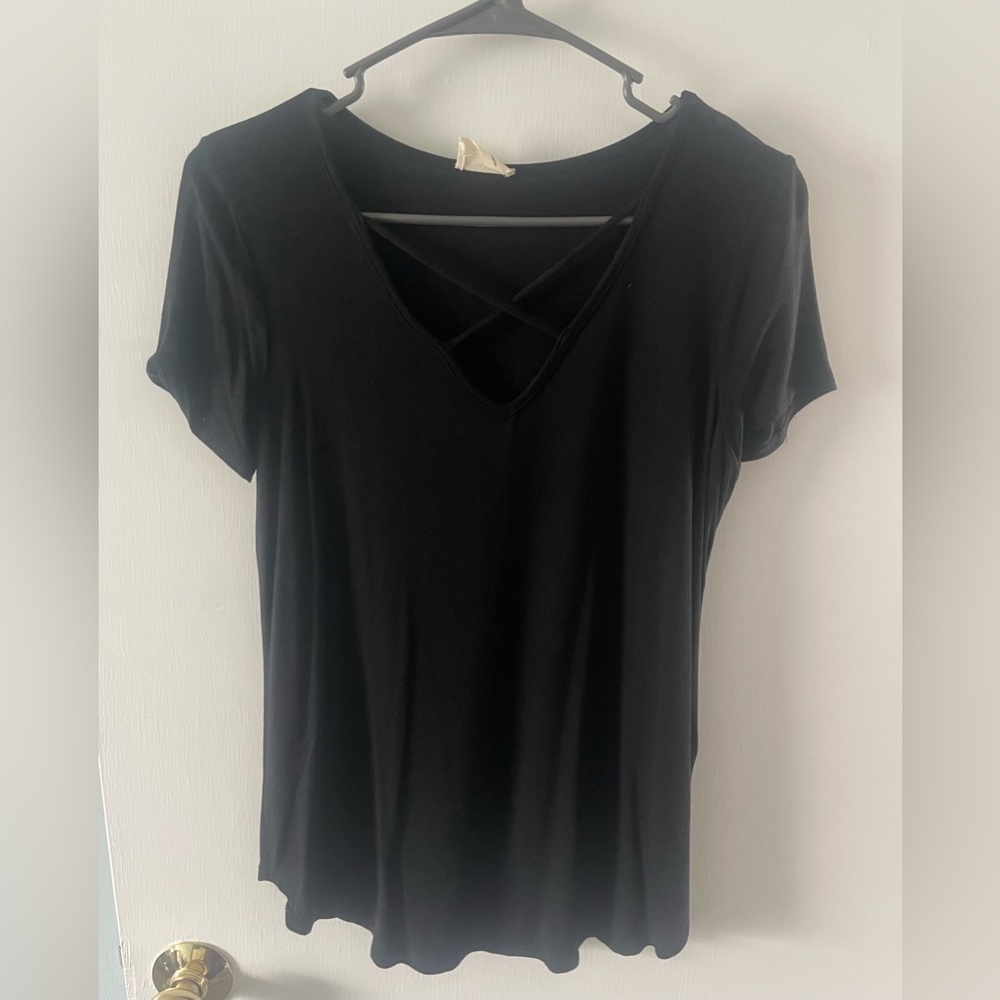 Emory Park, V-neck, Cross neck t-shirt